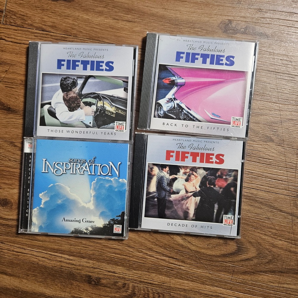 Lot of 4 Time Life The Fabulous‎ Fifties & Songs of Inspiration CDs Pop Rock